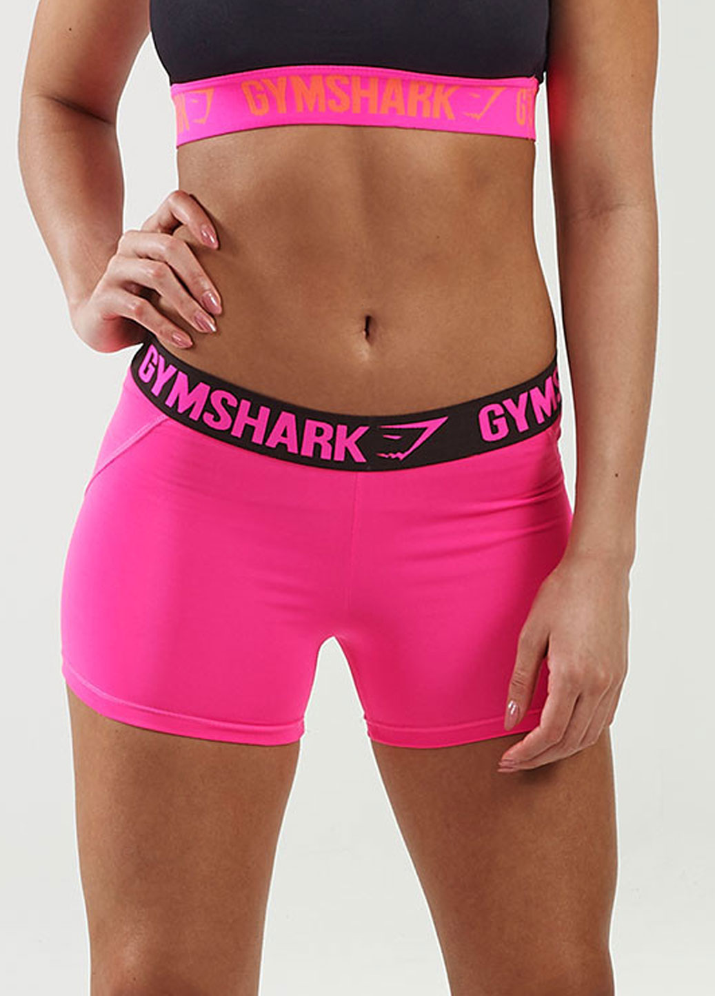 Short Gymshark Running Hot Pink / Black